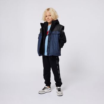 Boys Black Logo Joggers