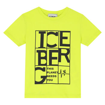 Boys Neon Green Logo T-Shirt