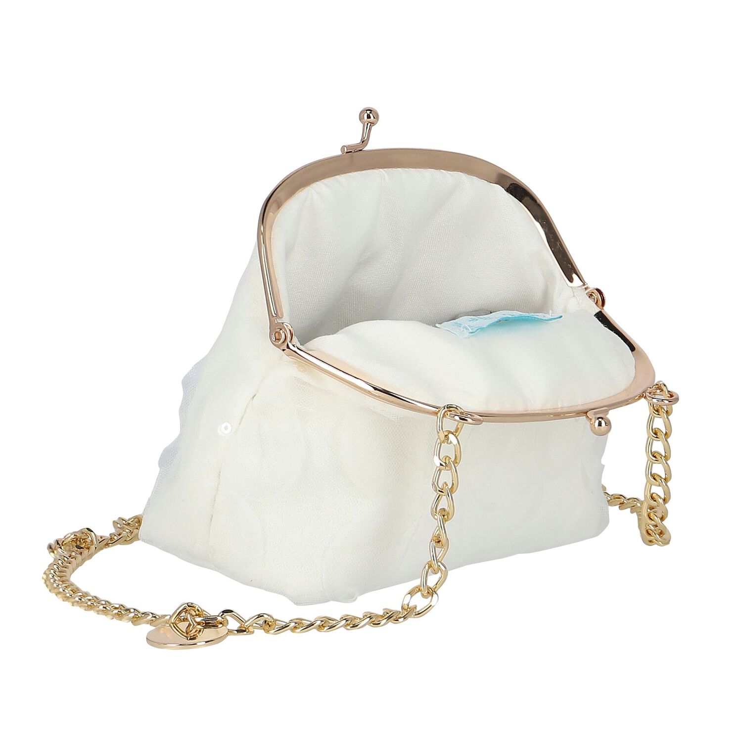 Girls Ivory Tulle Lace Shoulder Bag, 1, hi-res image number null