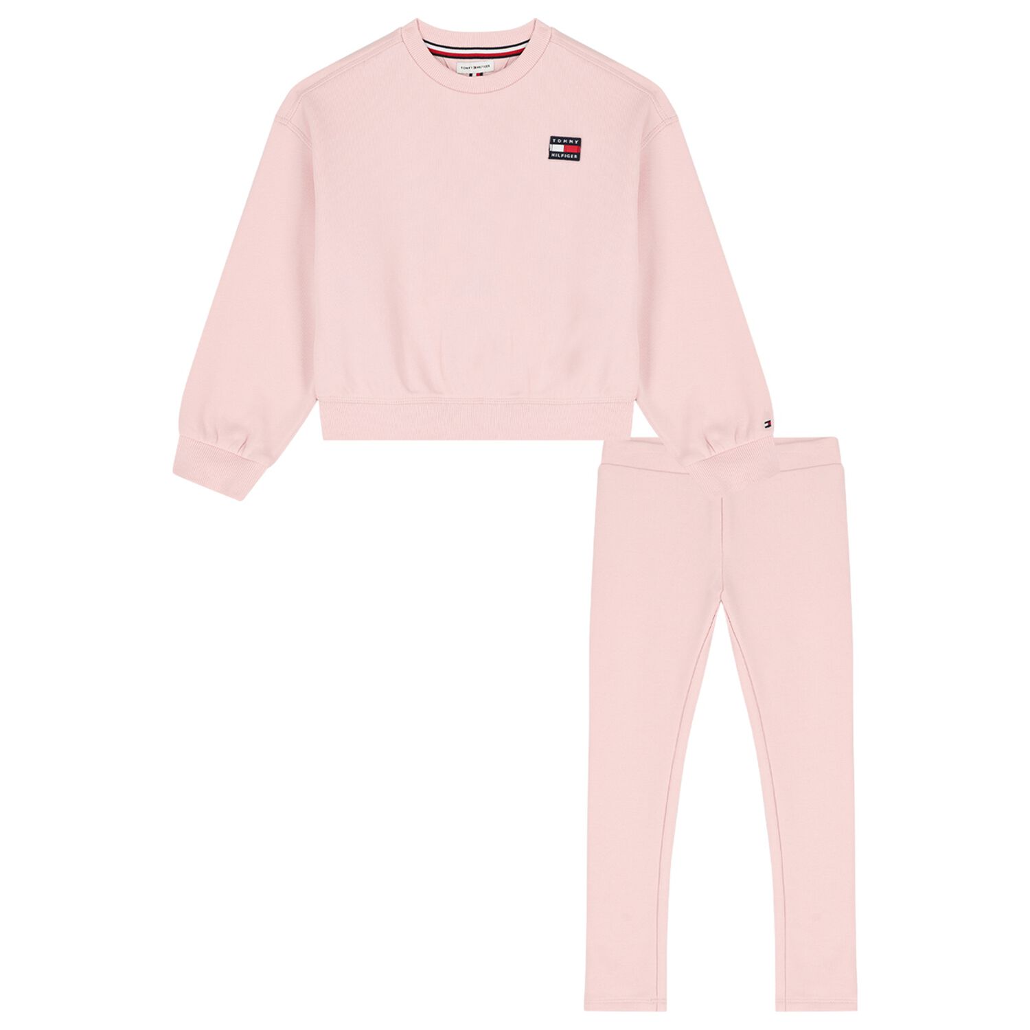 Girls Pink Logo Leggings Set, 2, hi-res