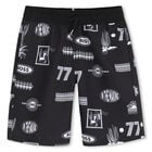 Boys Black Logo Swim Shorts, 1, hi-res