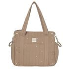 Beige Polka Dot Baby Changing Bag ( 27cm ), 1, hi-res