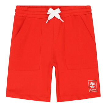 Boys Red Logo Shorts