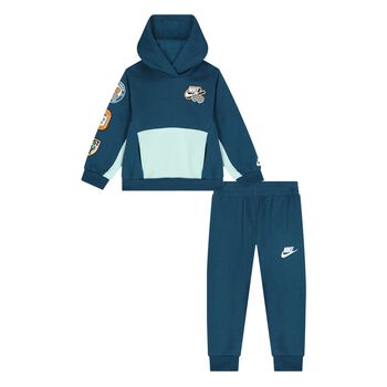 Younger Boys Blue & Green Logo Tracksuit