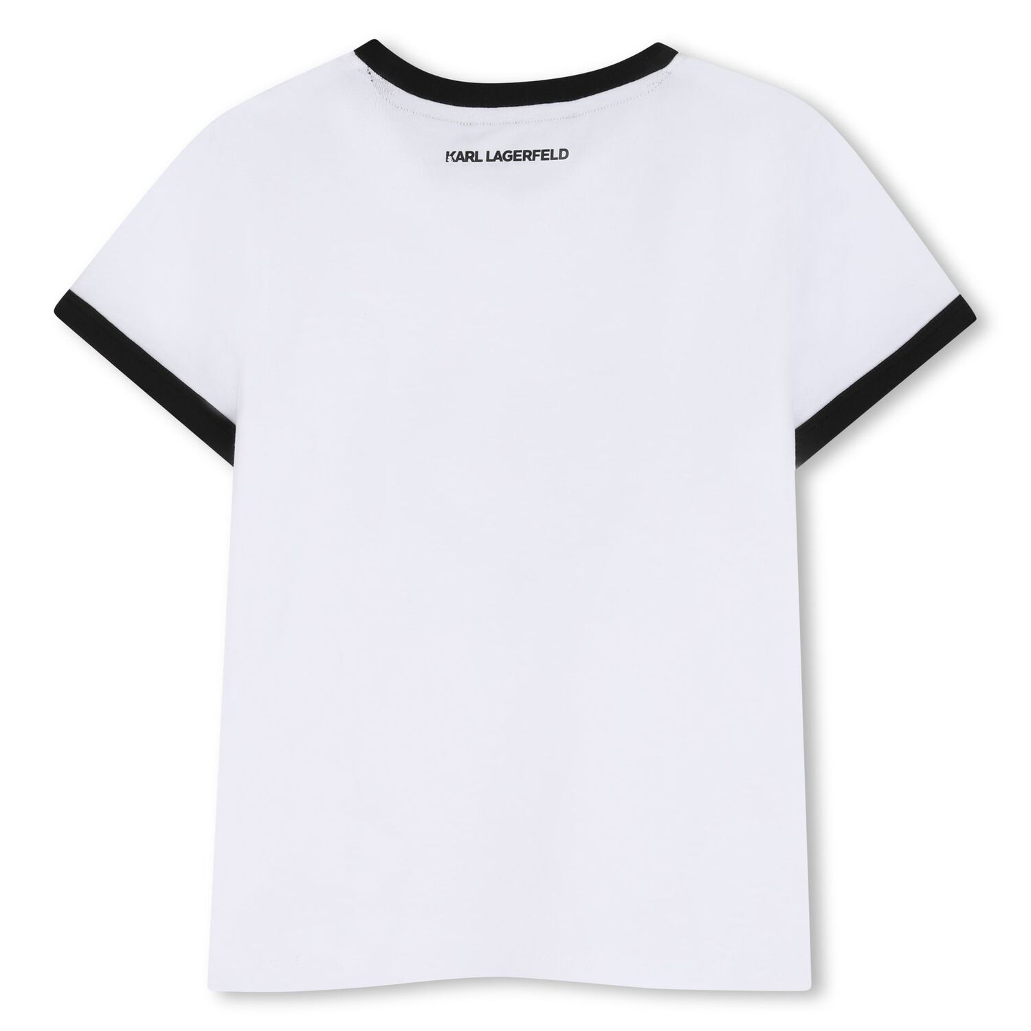 Girls White & Black Logo T-Shirt, 2, hi-res