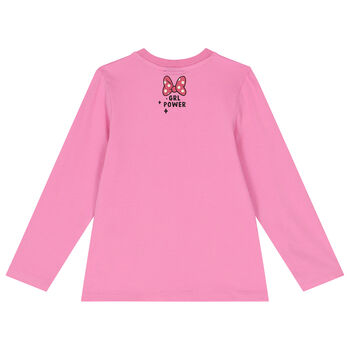 Girls Pink Minnie Mouse Long Sleeve Top