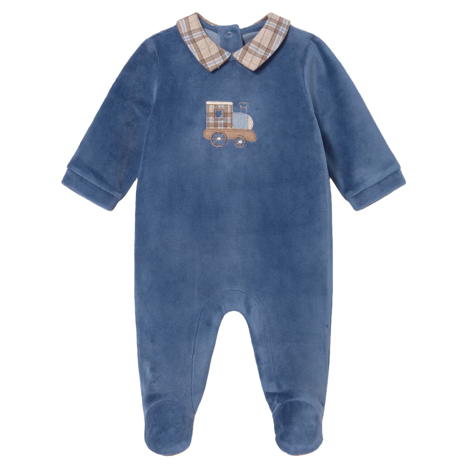 Baby Boys Blue Babygrow, 1, hi-res