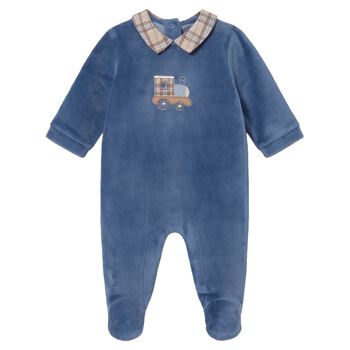 Baby Boys Blue Babygrow