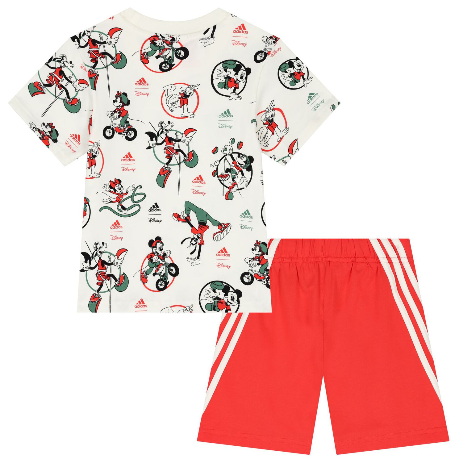 Ivory & Red Disney Logo Shorts Set, 1, hi-res image number null