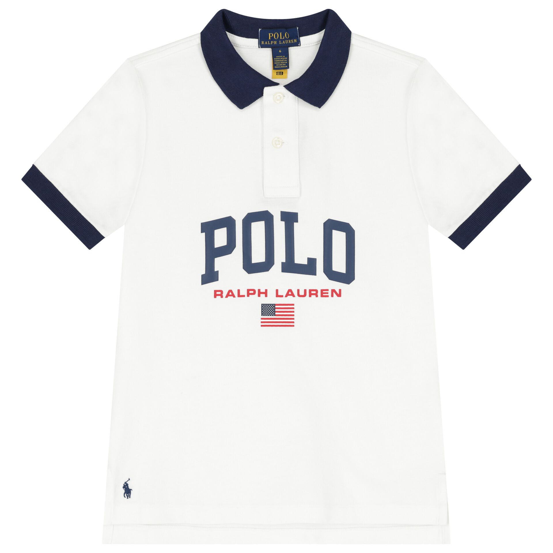 Ralph Lauren Boys White Logo Polo Shirt Junior Couture Bahrain