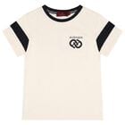 Boys Beige Logo T-Shirt, 2, hi-res