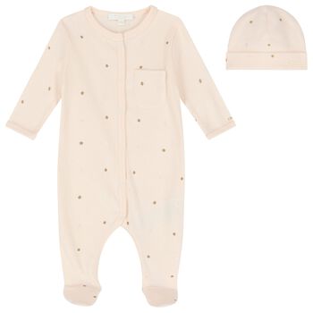 Baby Girls Pink Logo Babygrow Gift Set