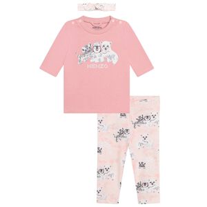 Baby Girls Pink Logo Leggings Set
