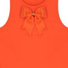 Girls Red Tulle Hem Dress, 1, hi-res