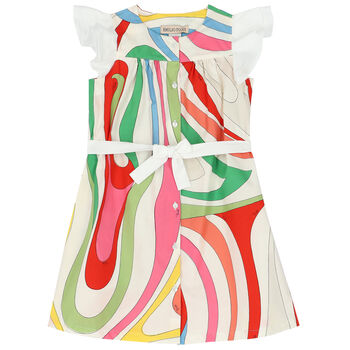 Girls Ivory Marmo Dress