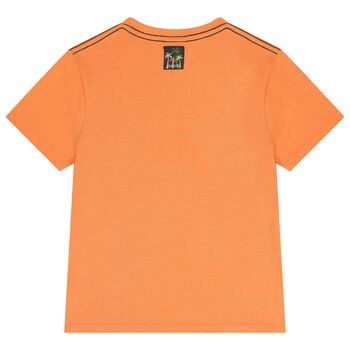 Boys Orange & Green T-Shirt