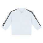 طقم رياضي اولاد بالشعار باللون الأزرق للأطفال, 1, hi-res