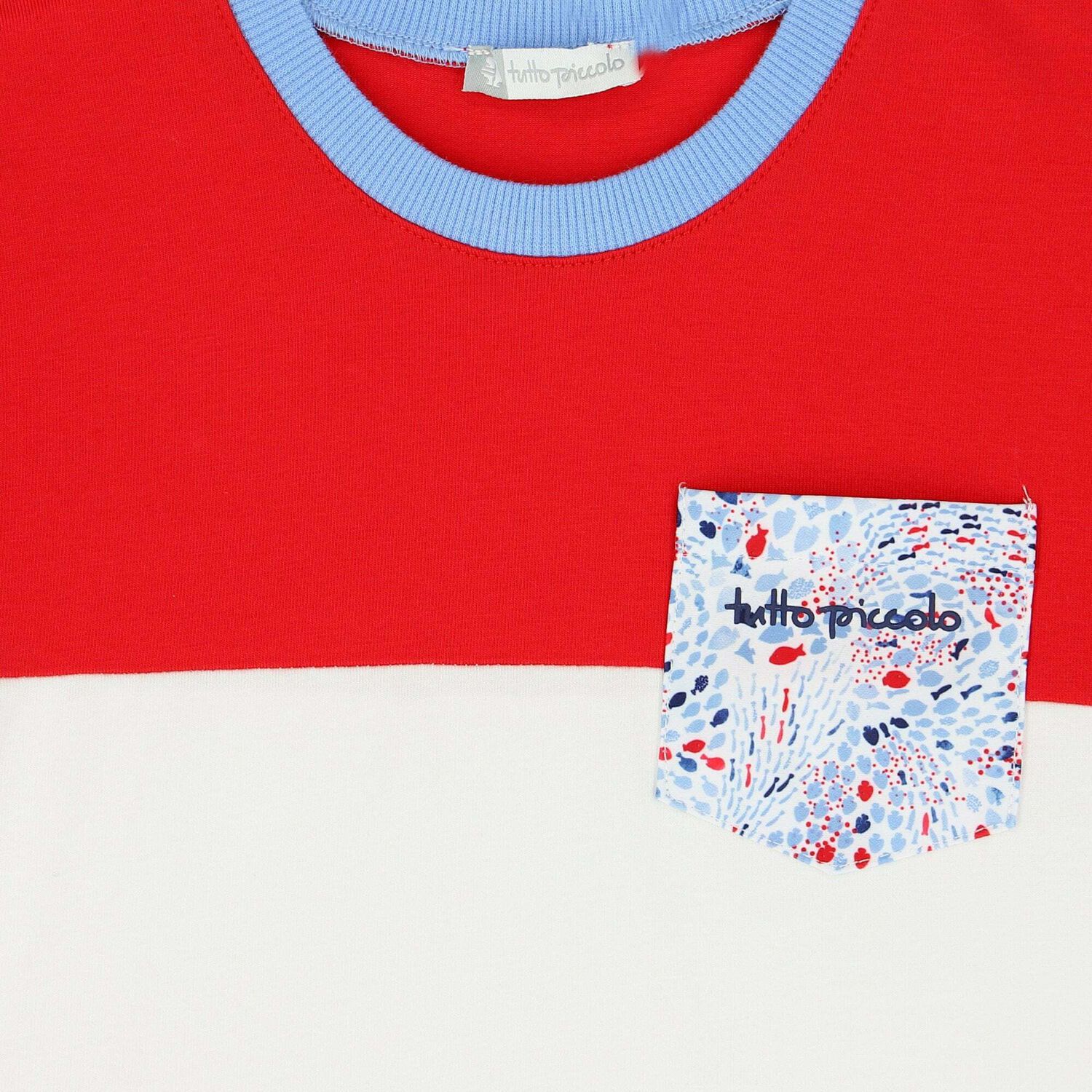 Boys Red & Blue Colourblock T-Shirt, 1, hi-res image number null