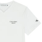 تيشيرت أولاد بالشعار باللون الابيض, 3, hi-res