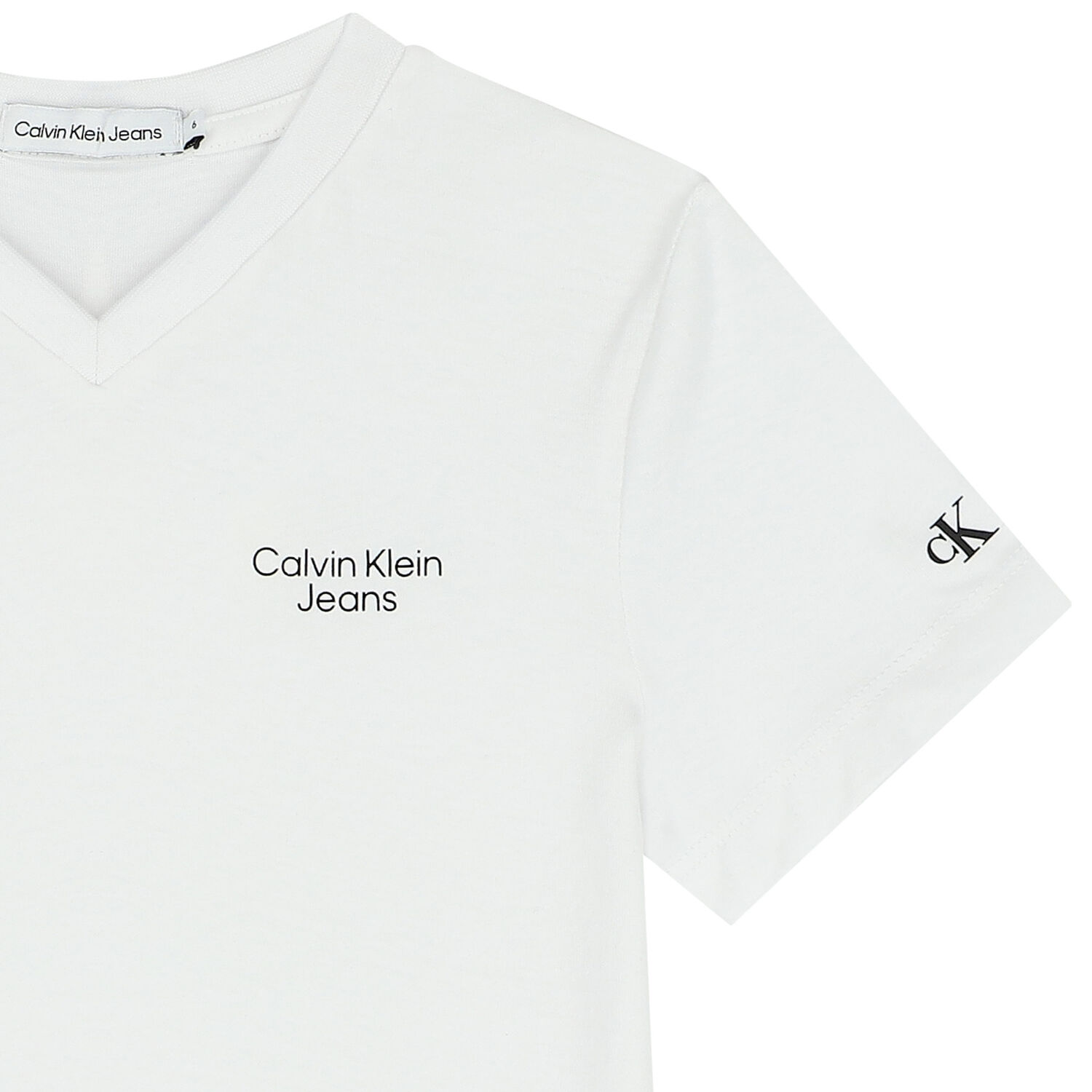 تيشيرت أولاد بالشعار باللون الابيض, 3, hi-res