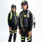 Boys Black Logo Zip Up Top, 1, hi-res