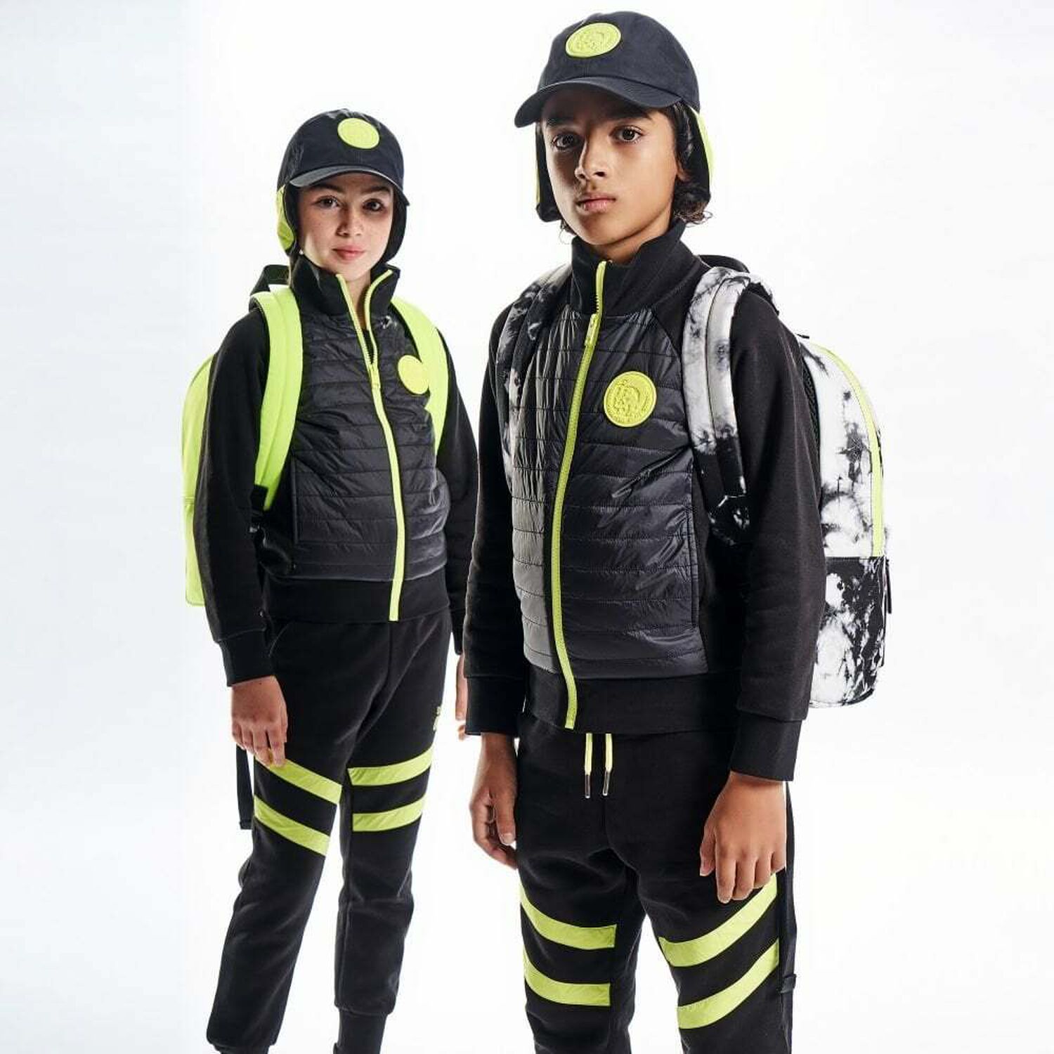 Boys Black Logo Zip Up Top, 1, hi-res image number null
