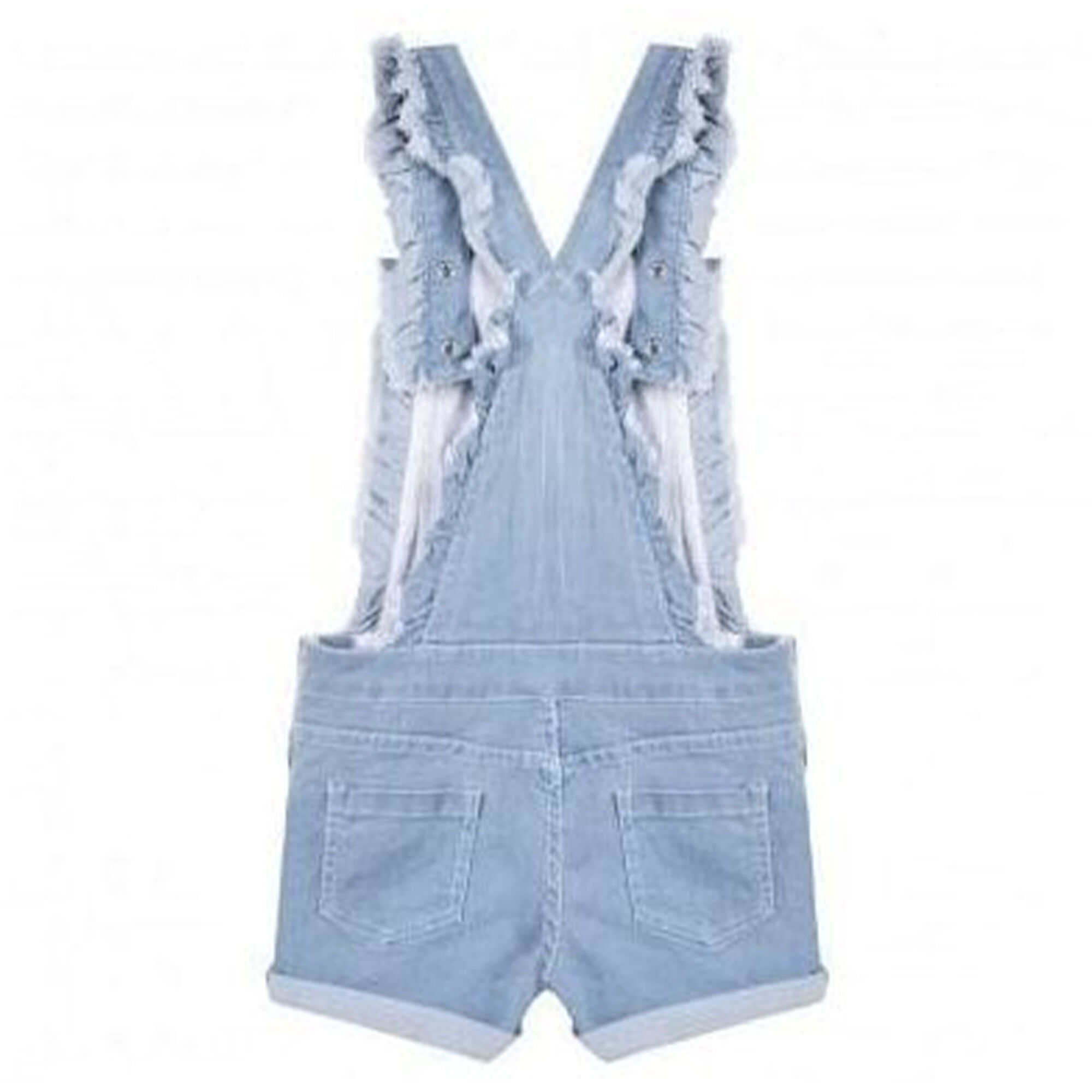 Lili Gaufrette Girls Denim Dungaree Shorts Junior Couture
