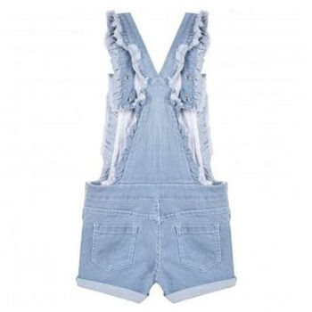 Girls Denim Dungaree Shorts