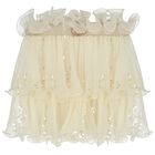 Girls Ivory Sequin Ruffled Skirt, 1, hi-res