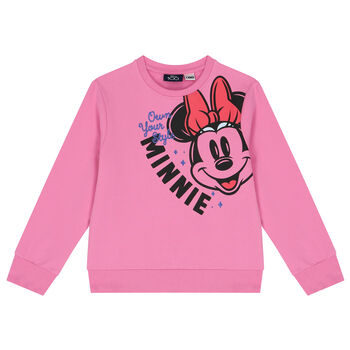 Girls Pink Minnie Mouse Sweatshirt