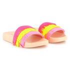Girls Pink Logo Sliders, 1, hi-res