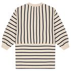 Girls Ivory & Black Tiger Logo Dress, 1, hi-res