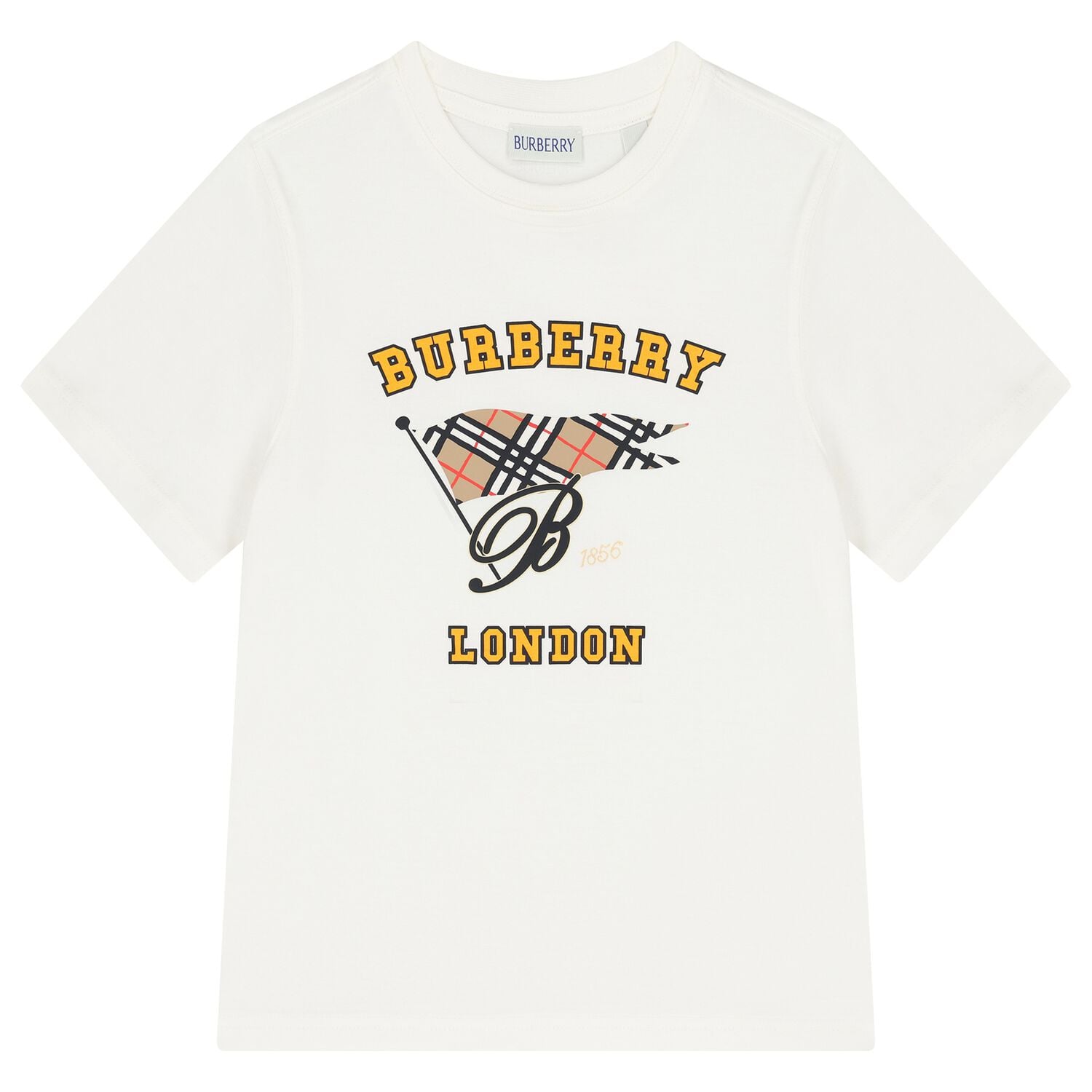 Boys Ivory Logo Flag T-Shirt, 1, hi-res