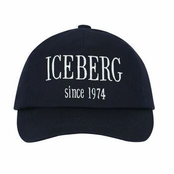 Younger Boys Navy Blue Logo Cap