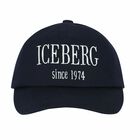 Younger Boys Navy Blue Logo Cap, 1, hi-res