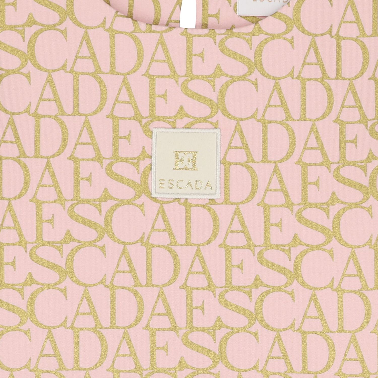 Girls Pink & Gold Logo Dress, 3, hi-res