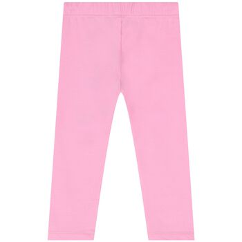 Younger Girls Pink Heart Leggings