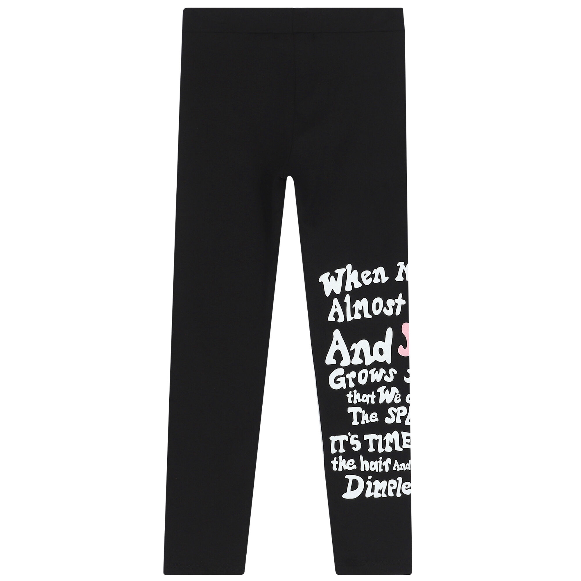 MSGM Girls Black Logo Leggings | Junior Couture USA