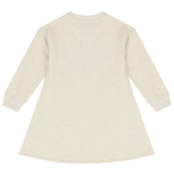 Girls Ivory Logo Sweatshirt Dress