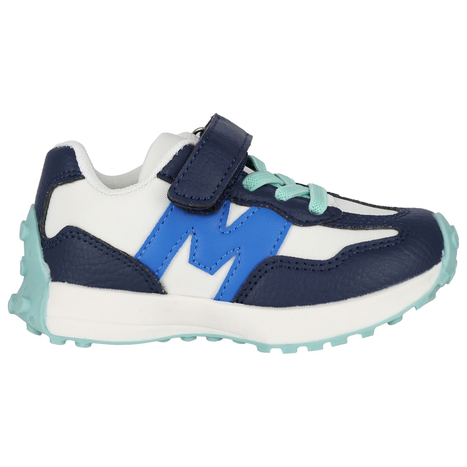 حذاء أولاد رياضي باللون الأبيض و الكحلي , 2, hi-res image number null