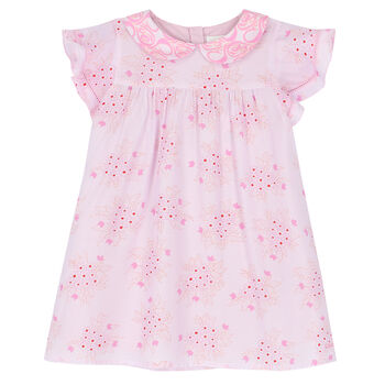 Younger Girls Pink Floral Dress