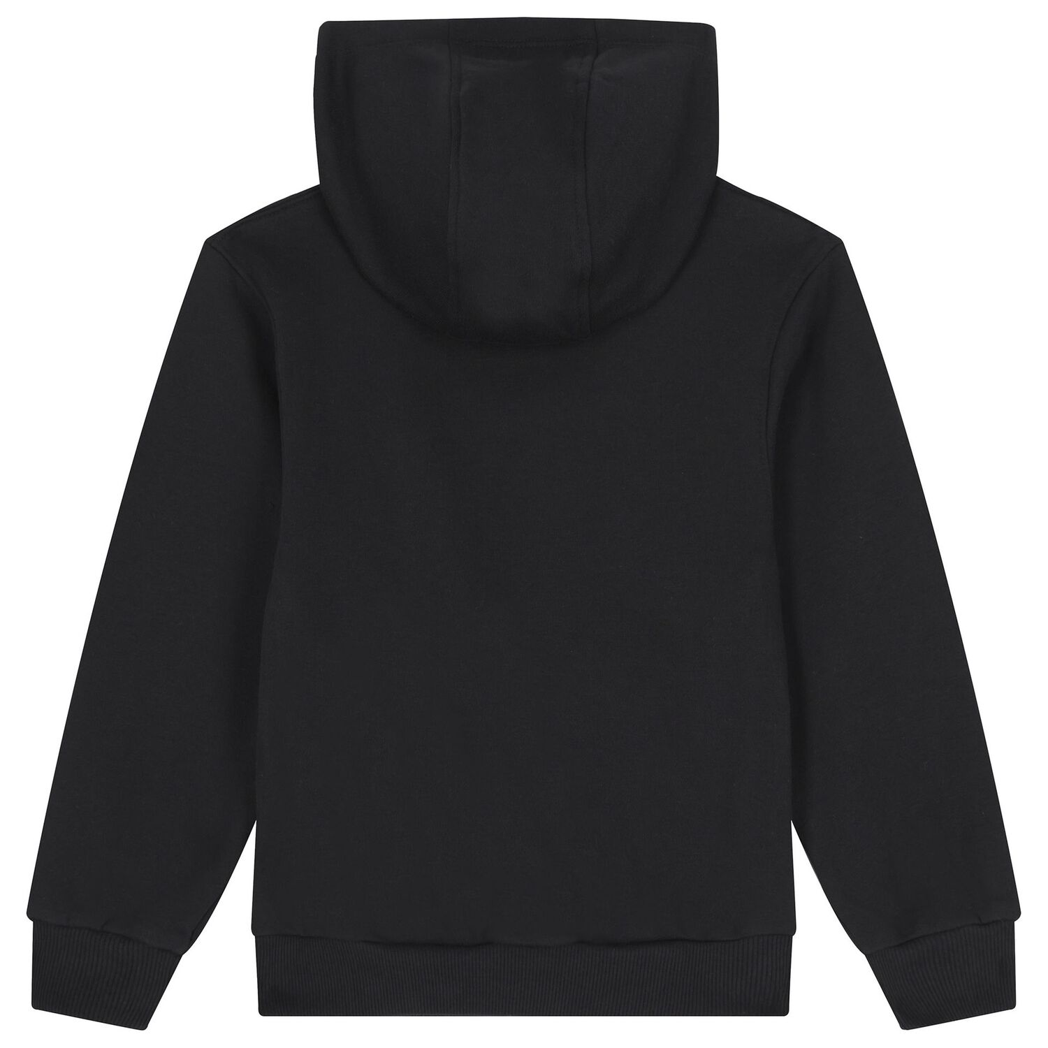 Boys Black Logo Hooded Top, 2, hi-res
