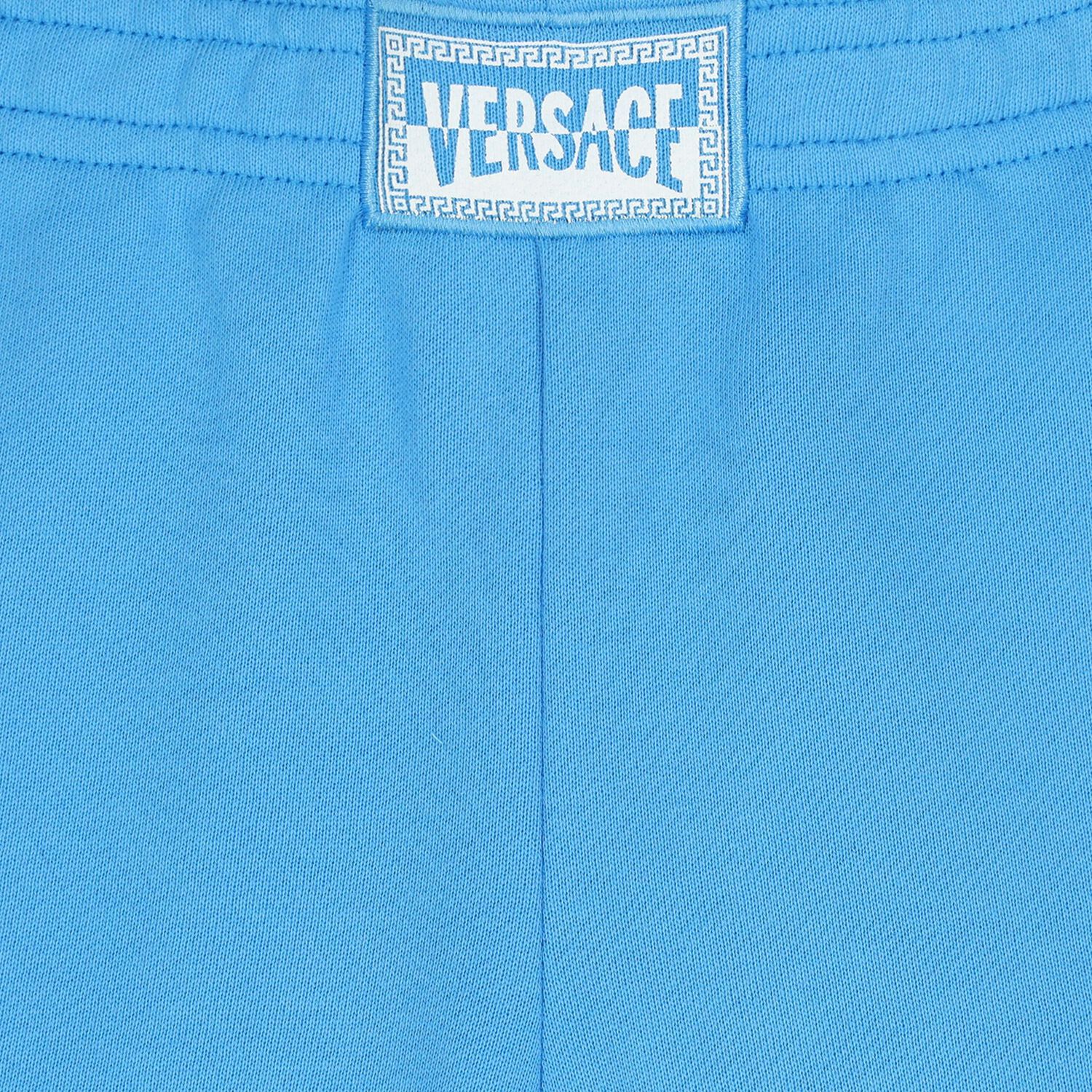 Younger Boys Blue Logo Shorts, 1, hi-res