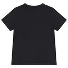 Boys Black Logo T-Shirt, 5, hi-res
