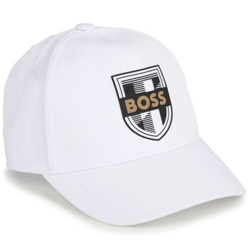 Boys White Logo Cap