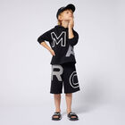 Boys Black Logo Shorts, 1, hi-res