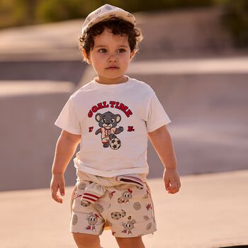 Younger Boys Beige Ball Shorts