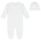 Baby Boys White & Blue Teddy Bear Babygrow Gift Set, 1, hi-res