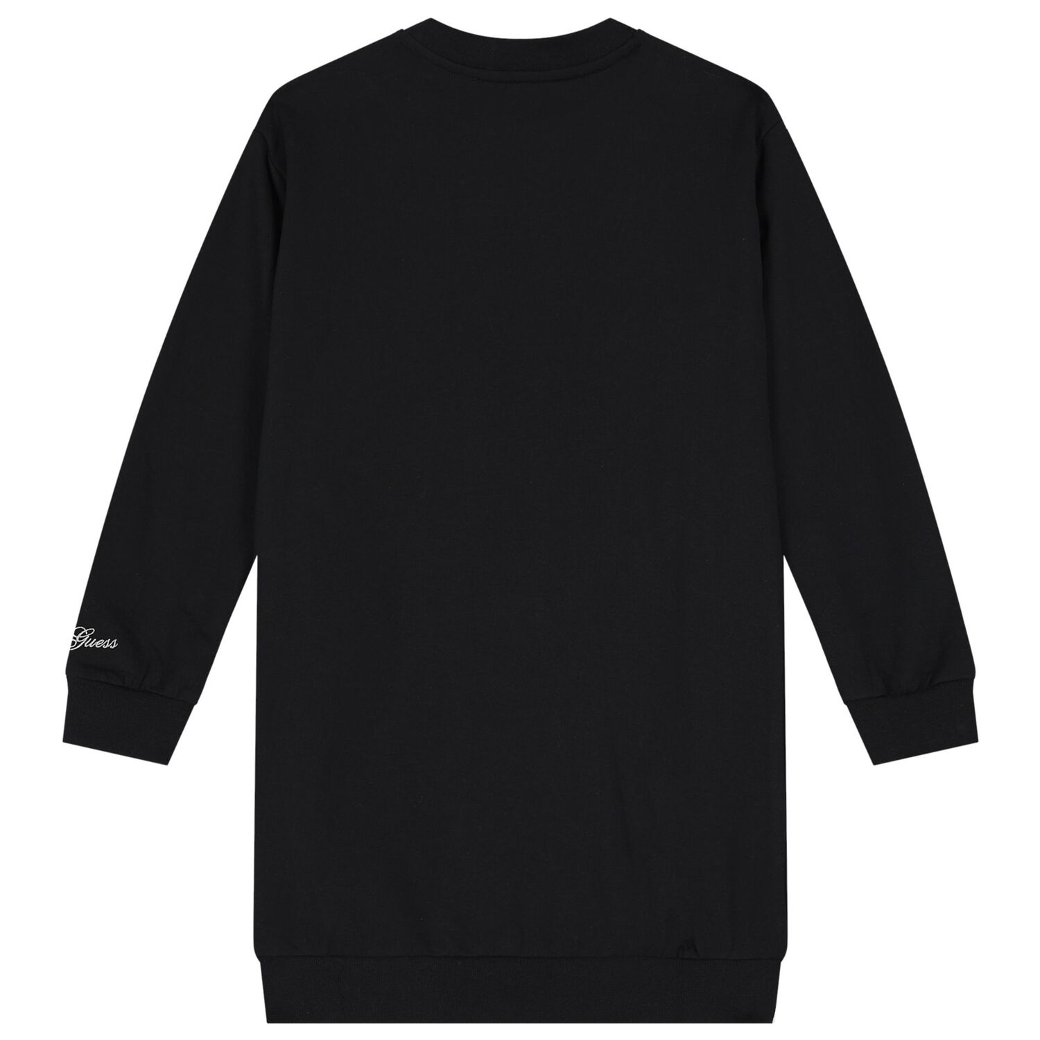 Girls Black Logo Sweatshirt Dress, 1, hi-res image number null