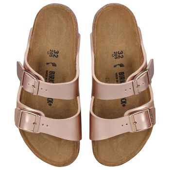 Girls Metallic Copper Sandals